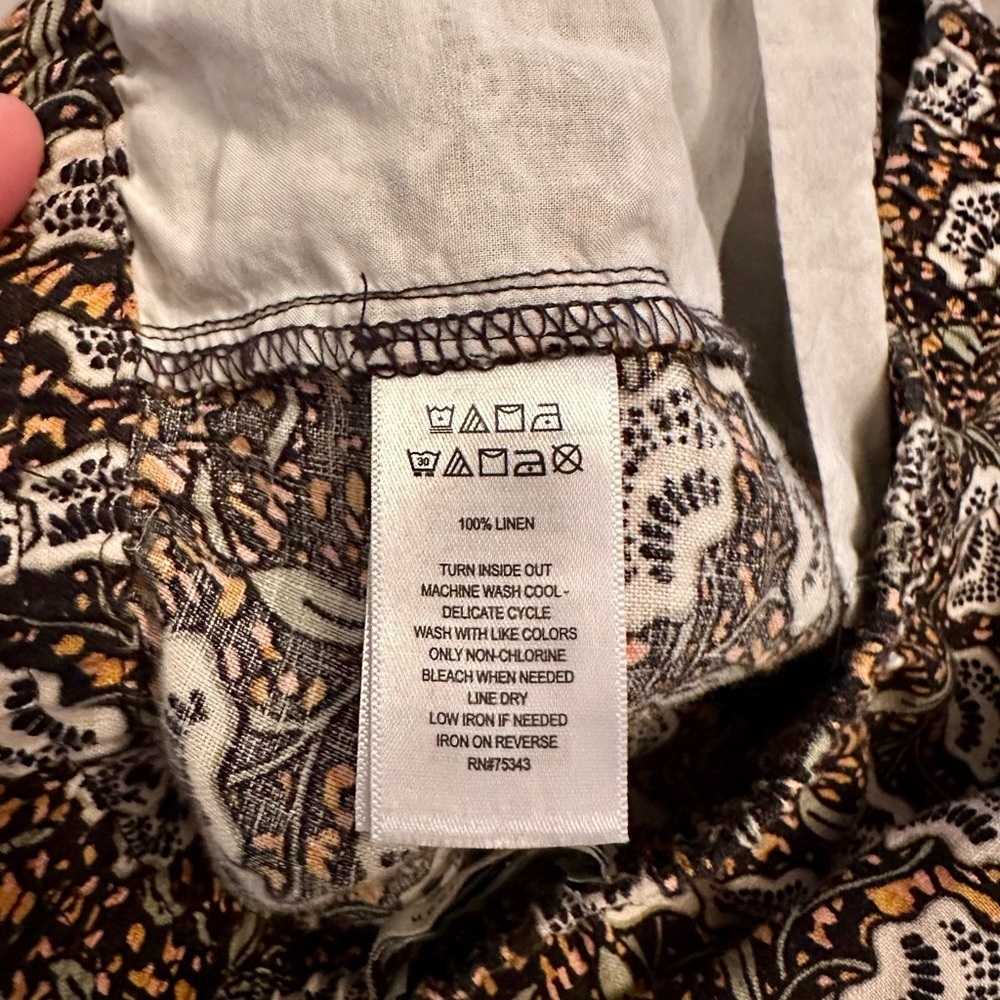 Rachel Zoe Bohemian 100% Linen Skirt with pockets - Picture 3 of 6